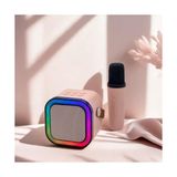 Esmo Home Bluetooth Hoparlör Karaoke Mikrofonlu Ses Bombası Işıklı Speaker (Pembe) - Option-1