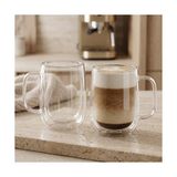 Esmo Home Borosilikat Cam Bardak, 250 ml Geniş Kapasite, Isıya Dayanıklı Yapı, Çift Cidarlı Yalıtım, Makinede Yıkanabilir, Ev Ofis Restoran Için Kullanıma Uygun Kulplu Kahve Espresso Sunum Bardağı - Option-1 - 0 - Siyah