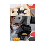Esmo Home Buffer® Renkli Isıya Dayanıklı Yıkanılabilir Silikon Fırın ve Airfryer Yuvarlak Model Pişirme Matı 20 cm (Siyah) - Option-1 - 001-Renkli