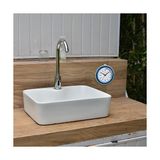 Esmo Home Bulova Clocks Model C4882 Duş Mate, Küçük, Mavi ve Beyaz - 01-Siyah