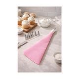 Esmo Home Busstier Çok Parçalı Krema Sıkma Torbası Seti, Paslanmaz Çelik Uçlu, Pasta ve Kek Süsleme Kit (8 Parça Çok Renkli) - 1BW-Beyaz