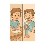 Esmo Home Busstier Geyik Boynuzlu Mini El Fanı, 20 cm Taşınabilir Şarjlı Masaüstü Fan, Tek Kademeli Hız, Kompakt Fan Tasarımı, 7 cm Çaplı Vantilatör, USB Şarjlı, Çocuklar Için Uygun - 001-Siyah
