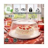 Esmo Home Büyük Boy, Geçmeli Kilitli, Kapaklı ve Kulplu Yaş Pasta, Kek Taşıyıcı, Yuvarlak Fanus, Bpa Içermeyen Kek Fanusu, Börek, Çörek Saklama Kabı, Cupcake, Turta, Kurabiye Taşıma Kutusu (Lacivert) - 0 Siyah - Option-1