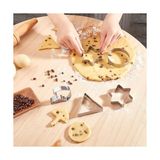 Esmo Home Çelikpençe Paslanmaz Çelik Kurabiye Kalıpları Seti, Yıldız Üçgen Daire Şemsiye Şekilli, Pasta ve Kurabiye Kesme Kalıpları, 4 Parça L-00851 - Option-1 - 001-Renkli