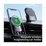 Esmo Home CH-7071 Uyumlu 12 ve 13 Serisi 15W Hızlı Kablosuz Şarjlı Araç Telefon Tutucu Siyah - Option-1 - 000-Siyah