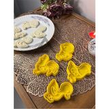 Esmo Home Çiftlik Kümes Hayvanları Kurabiye Kalıbı Set-1 (4'lü) - Option-1