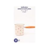 Esmo Home Cupid Emaye Ahşap Saplı Cezve (500ML-6 Kişilik) - 2'si 1 Arada - 0,35 L