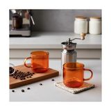 Esmo Home Deconox 2'li Borosilikat Cam Kupa Seti - 380 ml Isıya Dayanıklı Renkli Kahve ve Çay Bardağı - Kurşunsuz Ekolojik (2 Adet) Amber (Bal Rengi) ve Füme Renk Seçenekleri (Amber (Bal Rengi) - 2 Adet) - Option-1 - 0 - Siyah