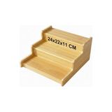Esmo Home Deconox 3 Katlı Doğal Bambu Baharatlık Rafı | Çok Amaçlı Mutfak ve Banyo Düzenleyici | Merdiven Tipi Tezgah Üstü Organizer | 24X22X11 cm - 0 Siyah - Option-1