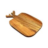 Esmo Home Deconox Geyik Boynuzu Akasya Kesme Tahtası Büyük Boy Antibakteriel Yıkanabilir Doğrama Tahtası Dikdörtgen, Yıkanabilir Akasya Kesme Tahtası (35 * 22 * 2cm) - Ahşap