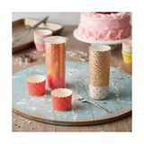 Esmo Home Deconox Kalp Desenli 25'li Muffin ve Cupcake Kalıbı - Asorti Renkli (Kırmızı/beyaz) Kağıt Kek Kapsülü - Option-1 - 001-Renkli