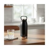 Esmo Home Deconox Siyah Paslanmaz Çelik Termos Matara - 530 ml Kilitli Kapaklı Sızdırmaz Mug - Sıcak ve Soğuk Tutan Spor ve Ofis Termosu - 0,25 L