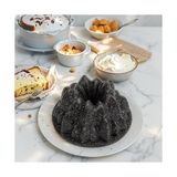 Esmo Home Deconox Thermo Döküm Gövdeli Everest Kek Kalıbı 24CM, Dilimli ve Döküm, Siyah Granit Benekli Pişirme Kabı, Kolay Çıkarma, Dayanıklı Alüminyum Alaşım - Option-1 - (ClearEyelets)Black-RadiantOrchid