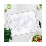 Esmo Home Decorita 10011503221 Klasik Mermer Görünümlü Cam Kesme Tahtası, 30CM x 40CM - Ahşap