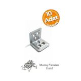 Esmo Home Demir Gönye Köşebent, L Tipi, 30X25X25MM, Mobilya Dolap Köşe Bağlantı Elemanı, 10 Adet - Option-1 - 0 - Siyah - 1 Adet