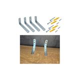 Esmo Home Deprem Güvenliği Dolap Sabitleme Aparatı, Gri, 16X52X100MM, Mobilya Duvara Sabitleyici, 2 Adet Metal L Demir - Option-1