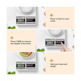Esmo Home Dijital Mutfak Terazisi 22LB/10KG Kapasite, Oz/g Üniteli Paslanmaz Çelik Gıda Ölçeği | Değiştirilebilir Usb-C ve Pil Gücü | Yemek Hazırlama, Yemek Pişirme, Pişirme Için Ideal - 01-Siyah
