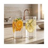 Esmo Home Dikdörtgen Borosilikat Cam Bardak, 300 ml Kapasite, Isıya Dayanıklı Yapı, Makinede Yıkanabilir, Ev Ofis Restoran Için Kullanıma Uygun Borosilikat Cam Kahve Espresso Latte Sunum Bardağı - Option-1 - 0 - Siyah