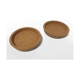 Esmo Home Dutis Ikea 2'li Set Bardak Altlığı "365+" Kahve Kupası, Çay Fincanı ve Evrensel Bardaklar Için Cam Altlık, Çap 10 Cm, Mantar - Kestane Akaju - Option-1