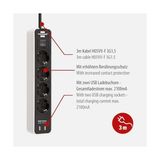 Esmo Home Ecolor Çoklu Priz, 4'lü USB Şarj Soketli (2 x USB Şarj Cihazı, Şalter ve 1,5 M Kablo) Beyaz/siyah - 1 Adet - Ahşap