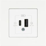 Esmo Home Eqona Beyaz 2 Çıkışlı USB Şarj Prizi Type C + Type A 20W - 001-Renkli