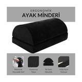 Esmo Home Ergonomik Visco Ayak Minderi, Oyun Koltuğu ve Ofis Koltuğu Için Anti Alerjen Ayak Yastığı, Ayak Koyma Yeri Taburesi, Çok Amaçlı Rahatlatıcı Yarım Silindir Iki Parça Masa Altı Ayak Desteği - Option-1