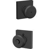 Esmo Home F40 Bwe 622 Col Bowery Topuz Collins Yatak ve Banyo Gizlilik Kapı Kilidi, Mat Siyah - 001-Renkli - Option-1