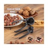 Esmo Home Fındık ve Ceviz Kıracağı Döküm 2'li Terminatör, Döküm Paslanmaz Ceviz ve Fındık Kıracak 2'li Set (16CM*5CM-12CM*5CM) (2 Li Set) - Ahşap