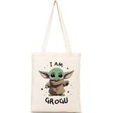 Esmo Home Grogu Baby Yoda Tasarım Bez Çanta - Option-1