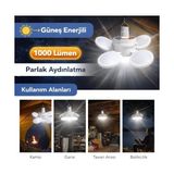 Esmo Home Güneş Enerjili Katlanabilir LED Kamp Lambası, 4 Panelli Süper Parlak Taşınabilir Aydınlatma, USB Şarjlı, Askılı Tavan Feneri, Elektrik Kesintisi, Karavan ve Kullanım - Ahşap - Option-1 - 0 - 3 Yaş