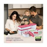 Esmo Home Hobby Life Alaska 6’lı Derin Dondurucu Saklama Kabı Seti – Hızlı Dondurma Için Uygun, Sızdırmaz Kapak ve -20°c’ye Dayanıklı (Vişne) - 0 Siyah - Option-1