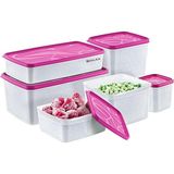 Esmo Home Hobby Life Alaska Derin Dondurucu Saklama Kabı 6'lı Set 9.5 Litre - Bpa (Vişne) - 0 Siyah - Option-1