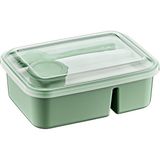 Esmo Home Hobby Life Lunch To Go 3 Bölmeli Beslenme Kabı – Sosluklu, Sızdırmaz Kapak, Bpa Içermez, 920 ml + 40 ml (Yeşil) - Kestane Akaju - Option-1