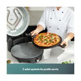Esmo Home Homend Közy °400 Pizza Pide Lahmacun ve Sebze Közleme Makinesi - 000-Siyah