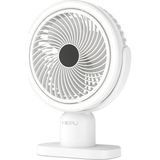 Esmo Home HP-F01 Işıklı Vantilatör USB Şarjlı Masaüstü Mini Fan – 3 Kademeli Hız Ayarlı Kompakt Gövde LED Işık - 001-Siyah