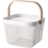 Esmo Home Ikea Risatorp Tel Sepet Beyaz 902.816.18 Boyut 9 ¾X10 ¼x7 - Kestane Akaju - Option-1