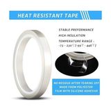 Esmo Home Isıtma Şeridi, 2 Pcs 20MM x 33M Pet Yüksek Isıya Dayanıklı Bant, Süblimasyon Baskı Için Şeffaf Yapışkanlı Rulo, 3D Yazıcı ve Elektronik Devre Koruyucu, Iz Bırakmayan Güçlü Yalıtım Bandı - Option-1