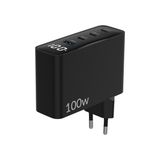 Esmo Home Juo 100W Gan LED Ekranlı 3 Type-C + Usb-A Hızlı Şarj Cihazı & & Notebook Şarj Aleti - 001-Renkli