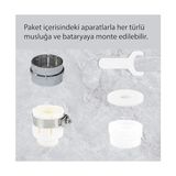 Esmo Home Kademeli Ayarlanabilir Mutfak Armatür Musluk Başlığı, 4 Farklı Modlu Su Tasarruflu Fonksiyonel Musluk Batarya Başlığı, Şelale Mutfak Bataryası, Şelale Modlu, Sıçramaya Dayanıklı Mutfak Lavabo (Gri) - Ahşap - Option-1