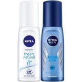 Esmo Home Kadın Pump Sprey Deodorant Fresh Natural 75ML ve Men Erkek Pump Sprey Deodorant Fresh 75ML - Option-1