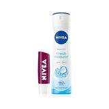 Esmo Home Kadın Sprey Deodorant Fresh Natural 150ML 48 Saat Koruma ve Nemlendirici Böğürtlen Dudak Bakım Kremi - Option-1
