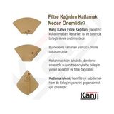 Esmo Home Kanji Kahve Filtre Kağıdı No:2 (1x2) 80'li + Klipsli Çay Kahve Ölçü Kaşığı | Gri Demleme Seti | Ağartılmamış Doğal Kağıt | 1-6 Fincan Uyumlu - Option-1