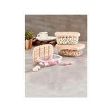 Esmo Home Kapaklı Çikolata Desenli 6' Lı Set Erzak Saklama Kapları Sütlü Kahve - 0 Siyah - Option-1