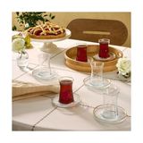 Esmo Home Karaca Nilüfer 12 Parça Çay Seti - 1/100 Toz Ceviz