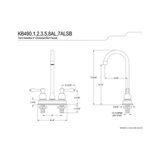 Esmo Home KB495AL Victoria Yüksek Kemerli Çubuk Musluk, 4-3/4", Yağlı Ovuşturulmuş Bronz - Ahşap - Option-1