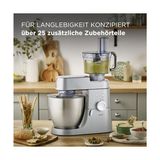 Esmo Home Kenwood Chef Xl Mutfak Şefi Silver KVL4100S - 1200 Watt, 6,7 Litre, Stand Mikser, Hamut Yoğurma Makinesi, Sıçrama Önleyici Kapak, 3 Hazne Içi Aparatı (K-Çırpıcı, Balon Çırpıcı, Hamur Kancası) - 1BW-Beyaz
