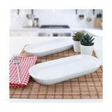 Esmo Home Keramika Beyaz Noyan Kayık Tabak 2 Adet 26 cm - Option-1