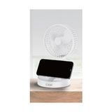Esmo Home KFAN-7608 Şarjlı Beyaz Katlanılabilir Mini Fan Masa Üstü Vantilatörü USB Soğutucu Sessiz El Fanı - 001-Siyah