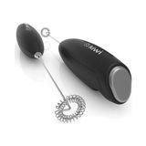 Esmo Home Kiwi KCW-1112 Kablosuz Pilli Süt Köpürtücü ve Kahve Karıştırıcı - Paslanmaz Çelik Uçlu, Ergonomik El Tipi Mini Mikser - Latte, Cappuccino, Frappe ve Sıcak Çikolata Için Devirli Köpük Yapıcı (Siyah) - 2'si 1 Arada - 0,35 L