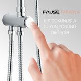 Esmo Home Kolonlu Tepe Duş Seti Duş Yağmurlama Slim Çelik Başlıklar KDS101 - 1 lt